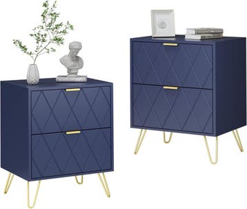 Nachtkastje set van 2 - Bijzettafel - Opbergkastje - 40x30x5, Verzenden, Nieuw