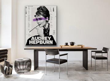 Eric Brumette - AUDREY HEPBURN VIOLET PAPER - Toile L -