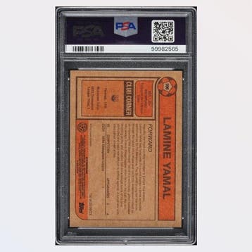 2023 Topps Topps Living UCL Lamine Yamal #596 Graded card -