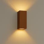 Wandverlichting modern Geo Up en Down Muurlamp Corten, Jardin & Terrasse, Verzenden