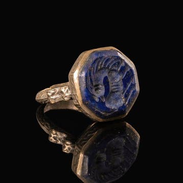 Ottoman Empire Bague en lapis-lazuli avec intaille