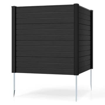 2dekans | Coast Privacy Scherm Zwart – 2-Delig Buiten, Ophalen of Verzenden, Nieuw