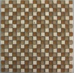 Wand Mozaïek Tegels Factory Glas/Marmer Donker Beige - Ma.., Doe-het-zelf en Bouw, Tegels, Wandtegels, Nieuw, Ophalen of Verzenden