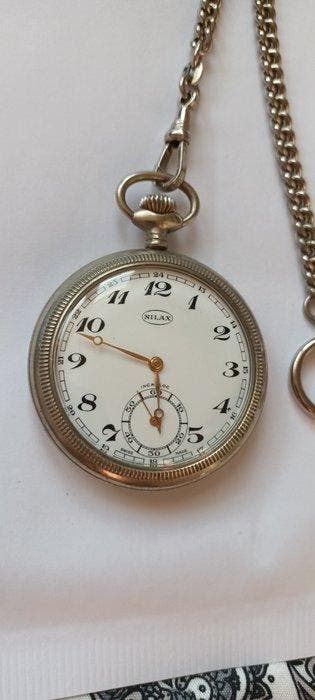 pocket NILAX - chain - pocket watch - No Reserve Price -, Handtassen en Accessoires, Horloges | Heren