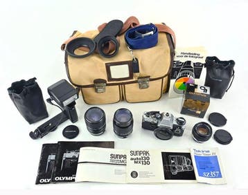 Olympus OM-10 + Zuiko 1,8/50mm + Tokina 35-70mm + Tokina, Nieuw