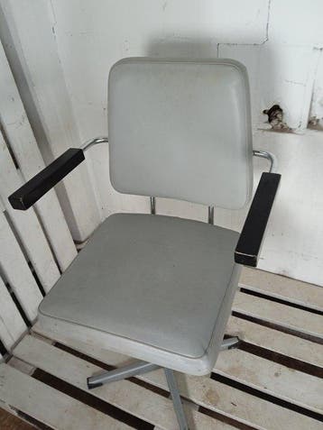 Stoel - Vintage industriële draaibare bureaustoel - Staal