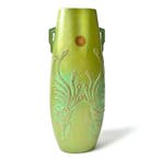 Takaoka bronze vase with relief h phoenix motif – Hsh –