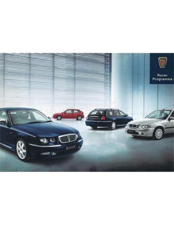 2002 ROVER PROGRAMMA BROCHURE NEDERLANDS, Nieuw
