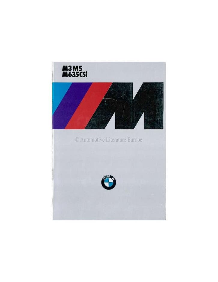 1986 BMW M3 M5 M 635 CSI BROCHURE DUITS, Boeken, Auto's | Folders en Tijdschriften