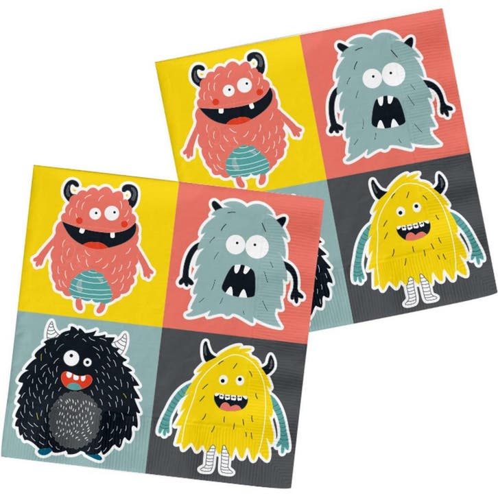 Monster Servetten 33cm 20st, Hobby & Loisirs créatifs, Articles de fête, Envoi