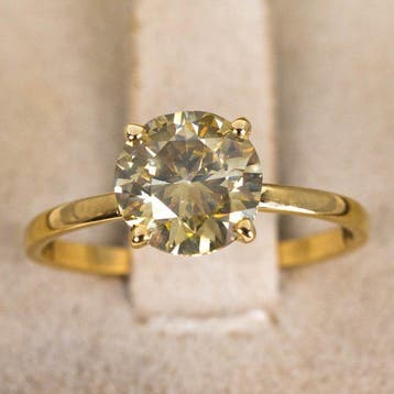 Zonder minimumprijs - Ring - 14 karaat Geel goud - 2.02ct.