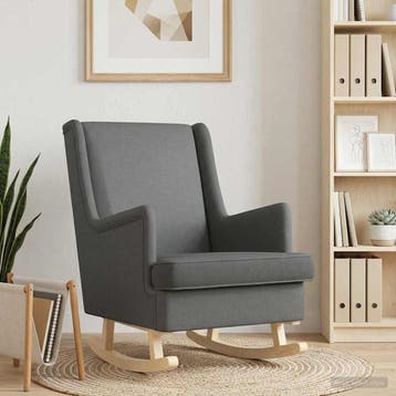 vidaXL Schommelstoel Donkergrijs 62 x 80 x 85 cm Stof, Verzenden, Nieuw