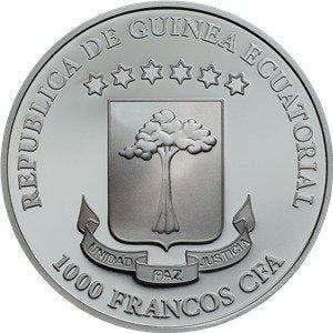 Guinee. 1000 Francs 2018 Crystal Skull, 1 Oz (.999)