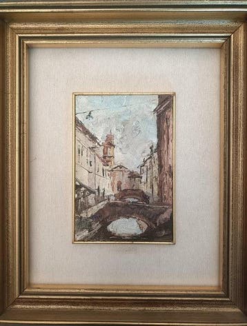 Athos Corticelli (1911 - 1990) - Scorcio Veneziano