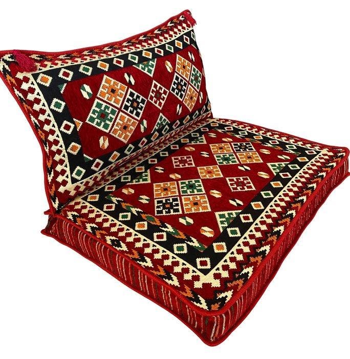 Kelim - 95 cm - 70 cm - Ottomaanse poef en kussen, Antiek en Kunst, Curiosa en Brocante