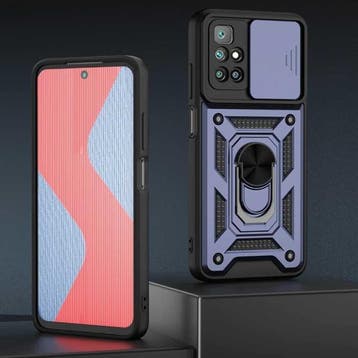 Xiaomi Poco X3 - Armor Hoesje met Kickstand en Camera, Verzenden
