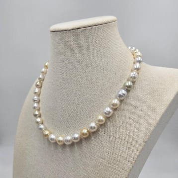 Zonder minimumprijs - Halsketting Zilver Parel - South Sea