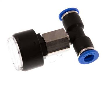 Manomètre 6mm Union Droit 0-16 bar (0-232psi), Verzenden