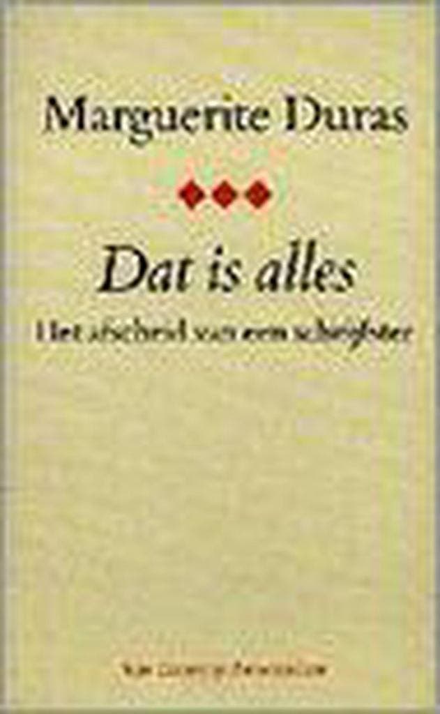 DAT IS ALLES 9789055151165 M. Duras, Boeken, Romans, Zo goed als nieuw, Verzenden