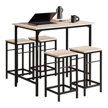 2dekans | SoBuy Bartafel met 4 Krukken - Modern - max. 120, Doe-het-zelf en Bouw, Hout en Planken, Ophalen of Verzenden, Nieuw