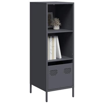 vidaXL Hoge kast 35x39x103,5 cm staal antracietkleurig, Verzenden, Nieuw