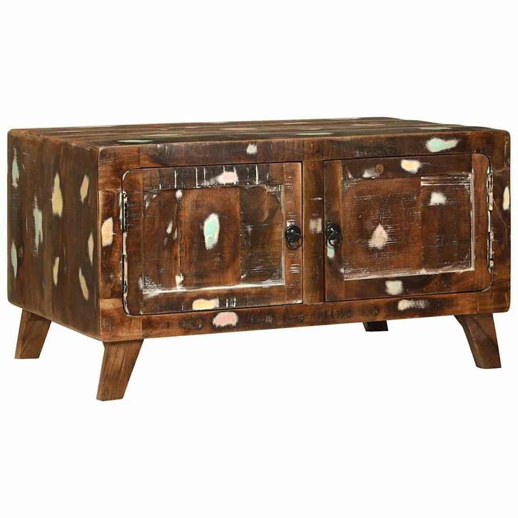 vidaXL Salontafel Multikleur 80 x 54 x 45 cm Massief, Huis en Inrichting, Tafels | Salontafels, Nieuw, Verzenden