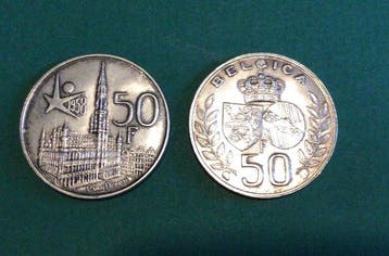 België. Baudouin et Fabiola/Expo 1958. 50 Francs 1958/1960