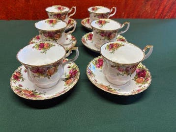 Royal Albert - Koffieservies voor 6 (12) - Old Country Roses