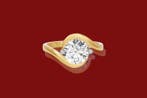 Bague - 14 carats Or jaune, Platine rhodié - 2.05ct. tw.