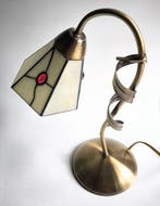 Tafellamp (2) - Metaal, Glas - Tiffany-stijl, Antiek en Kunst