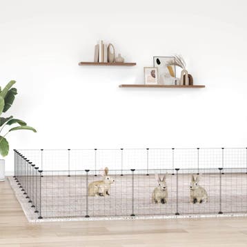 vidaXL Huisdierenkooi met deur 44 panelen 385x385x35 cm, Verzenden, Nieuw