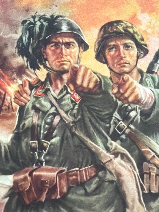 Italië - Militaire ansichtkaart propaganda RSI Republiek, Collections, Cartes postales | Étranger