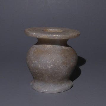 Oud-Egyptisch anhydriet Mooie Kohl Jar. Middenrijk, 11e–12e, Verzamelen