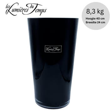 Geurkaars Vaas Glas XL Ambre Noire - 8,3 kg - Les Lumières, Ophalen of Verzenden