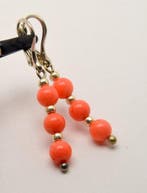 Corail - Argent 925 - corail rose peau d’ange - Boucles, Collections, Minéraux & Fossiles