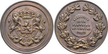 Brons medaille 1900 Belgie Leopold Ii 1865-1909, Verzenden