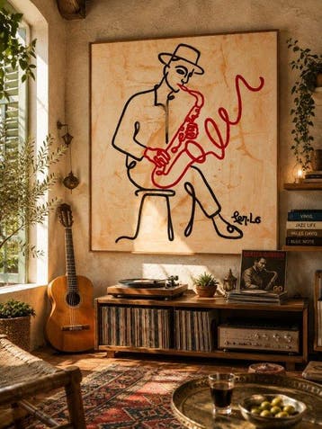 Claudia Fer.Lo - Jazz - Acrylic on canvas 100 x 80 cm