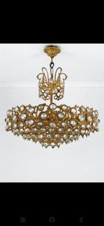 Lustre - Laiton et cristal