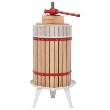 vidaXL Fruit- en wijnpers met stoffen zak 24 L eikenhout, Hobby en Vrije tijd, Verzenden, Nieuw