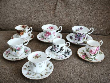 Royal Albert - Service à thé et café (7) - Porcelaine,, Antiek en Kunst