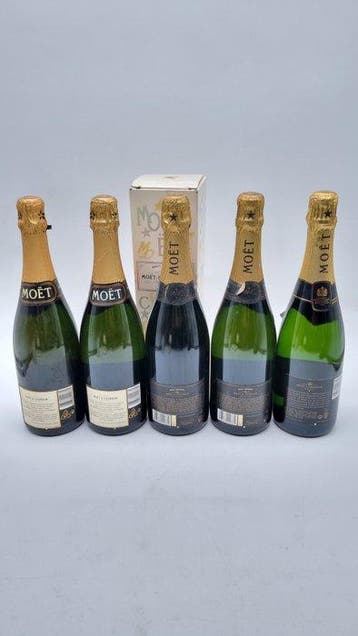 Moët & Chandon, Brut Impérial - Champagne - 5 Bouteilles, Verzamelen, Nieuw
