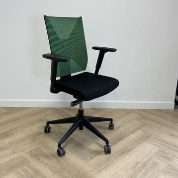 Profim Raya Net 20SL ergonomische bureaustoel, zwart - groen, Ergonomisch, Gebruikt, Zwart, Bureaustoel