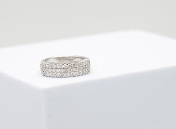 Recarlo - Ring - 18 karaat Witgoud Diamant (Natuurlijk)