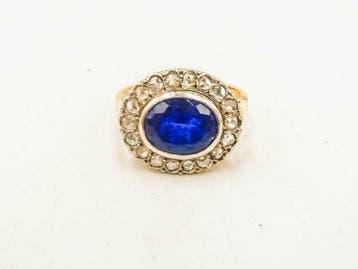 Bague - 18 carats Or jaune - Diamant, Handtassen en Accessoires, Ringen, Nieuw