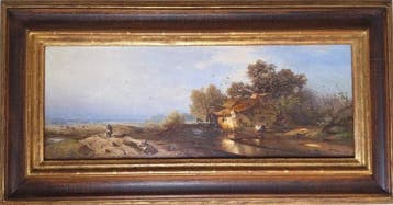 Carl Hilgers (1818-1890) - Sommerlandschaft mit Wassermühle