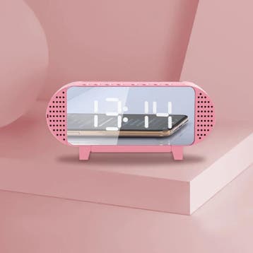 Digitale LED Klok met Luidspreker - Wekker Spiegel Alarm, Electroménager, Réveils, Verzenden