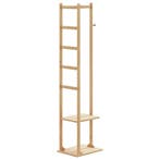 vidaXL Kapstok met haken en schappen 38,5x30x156 cm bamboe, Verzenden, Nieuw