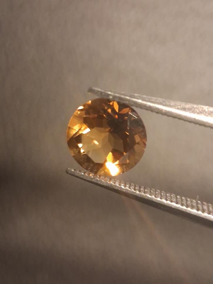 Natural Citrine Gemstone – Faceted Round Cut 6x6 mm Yellow |, Bijoux, Sacs & Beauté, Accessoires Autre, Envoi