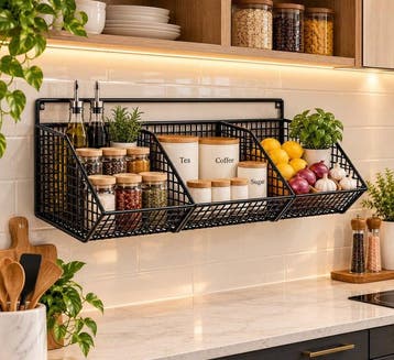Multifunctional Storage Basket - Keukencontainer - IJzer -
