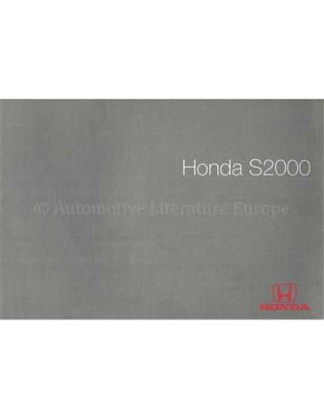 1999 HONDA S2000 INSTRUCTIEBOEKJE FRANS